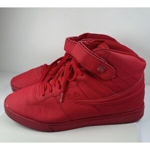 Fila Vulc 13 High Top Strap Sneakers Monochrome Red 11 1CM00104-600